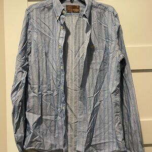 Men's Blue Striped Shirt